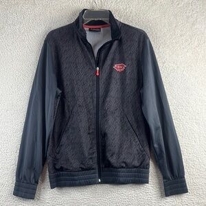 Lotto Italian Sport Design Mens Gray Black Full Zip Track Jacket S SMALL